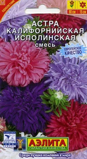 Купить оптом в Ботанике семена Астра Пионовидная исполинская смесь Аэл бренд Аэлита