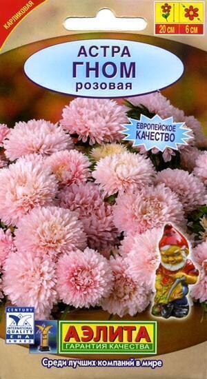Купить оптом в Ботанике семена Астра Гном розовая Аэл бренд Аэлита