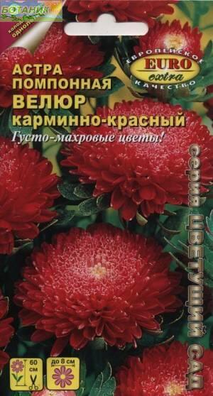 Купить оптом в Ботанике семена Астра Велюр карминно-красный Аэл бренд Аэлита