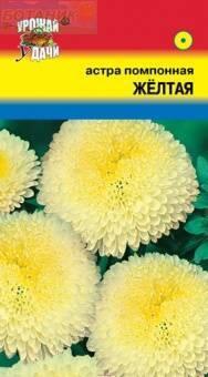 Купить оптом в Ботанике семена Астра Помпонная желтая УУ бренд Урожай Удачи