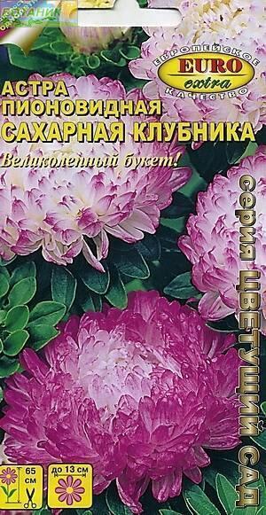 Купить оптом в Ботанике семена Астра Сахарная клубника пионовидная Аэл бренд Аэлита