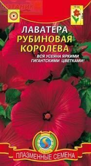 Купить оптом в Ботанике семена Лаватера Рубиновая королева Плз бренд Плазмас