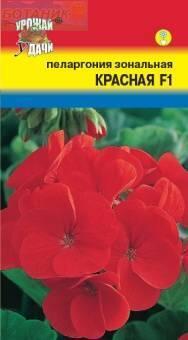 Купить оптом в Ботанике семена Пеларгония Красная F1 зональная УУ бренд Урожай Удачи