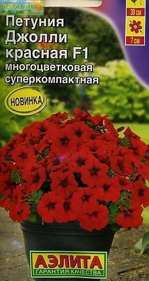 Купить оптом в Ботанике семена Петуния Джолли красная F1 Аэл бренд Аэлита