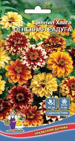 Купить оптом в Ботанике семена Цинния Огненная радуга хаага УД бренд Уральский дачник