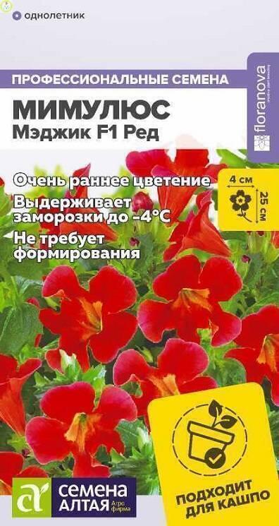 Купить оптом в Ботанике семена Мимулюс Мэджик Ред СА бренд Семена Алтая
