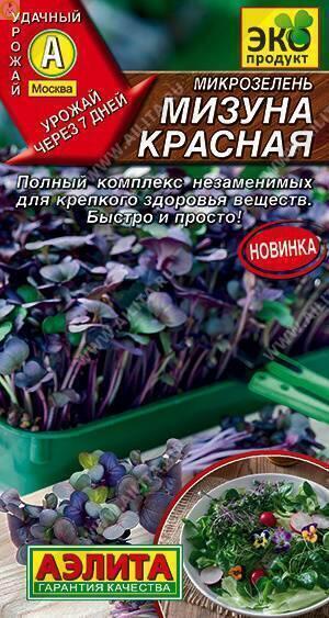 Купить оптом в Ботанике семена Микрозелень Мизуна красная Аэл бренд Аэлита