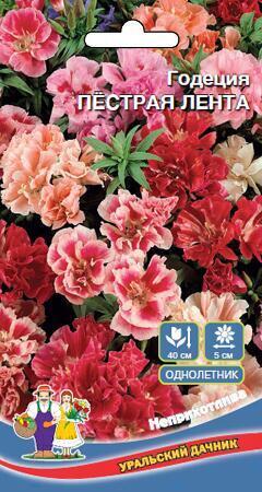 Купить оптом в Ботанике семена Годеция Пестрая лента УД бренд Уральский дачник