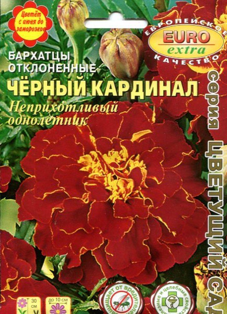 Купить оптом в Ботанике семена Бархатцы Красный кардинал отклоненные Аэл бренд Аэлита