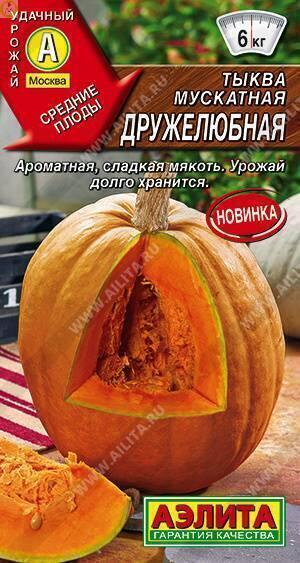 Купить оптом в Ботанике семена Тыква Дружелюбная мускатная Аэл бренд Аэлита