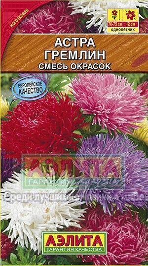 Купить оптом в Ботанике семена Астра Гремлин смесь Аэл бренд Аэлита