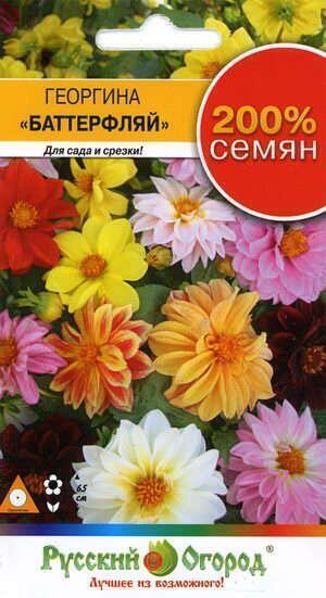 Купить оптом в Ботанике семена Георгина Баттерфляй 200% НК бренд НК