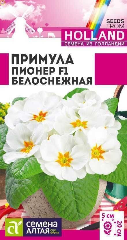 Купить оптом в Ботанике семена Примула Пионер Белоснежная СА бренд Семена Алтая