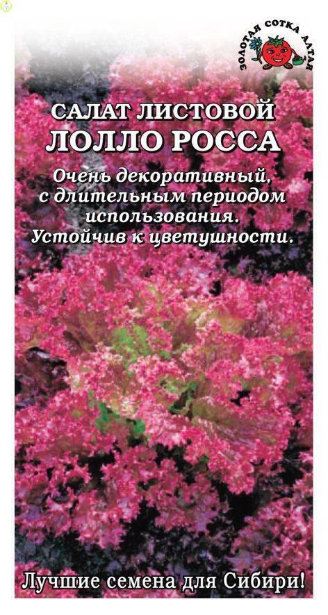 Купить оптом в Ботанике семена Салат Лолло Росса ЗС бренд Золотая сотка
