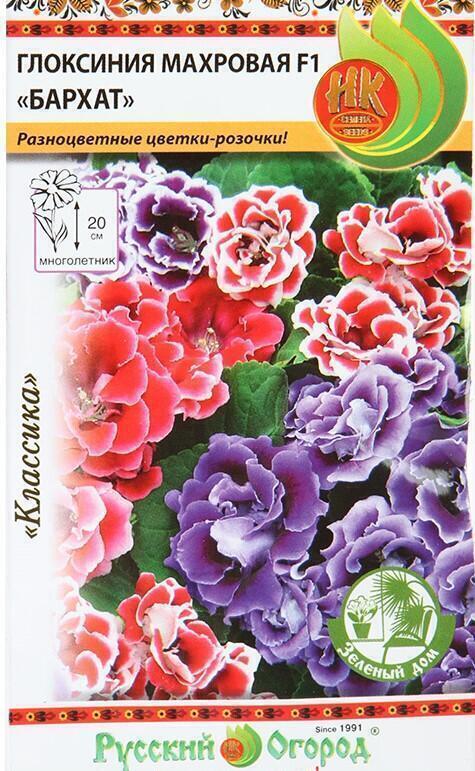 Купить оптом в Ботанике семена Глоксиния Бархат махровая смесь НК бренд НК
