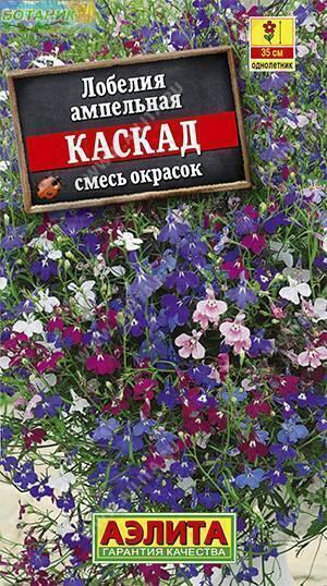 Купить оптом в Ботанике семена Лобелия Каскад ампельная смесь Аэл бренд Аэлита