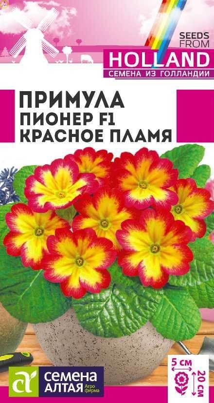 Купить оптом в Ботанике семена Примула Пионер Красное пламя СА бренд Семена Алтая