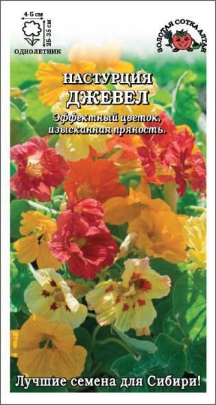 Купить оптом в Ботанике семена Настурция Джевел смесь ЗС бренд Золотая сотка
