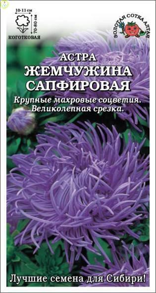 Купить оптом в Ботанике семена Астра Жемчужина сапфировая ЗС бренд Золотая сотка