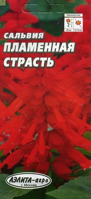 Купить оптом в Ботанике семена Сальвия Пламенная страсть сверкающая Аэл бренд Аэлита