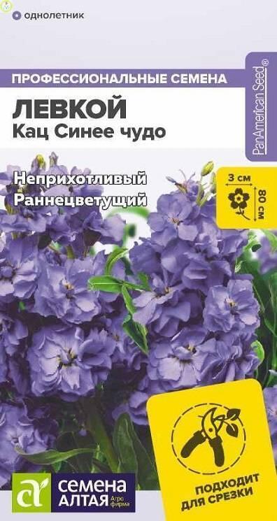 Купить оптом в Ботанике семена Левкой Кац Синее чудо СА бренд Семена Алтая