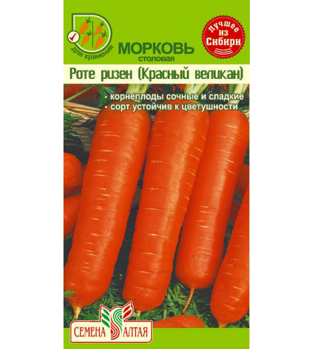 Купить оптом в Ботанике семена Морковь Роте Ризен СА бренд Семена Алтая