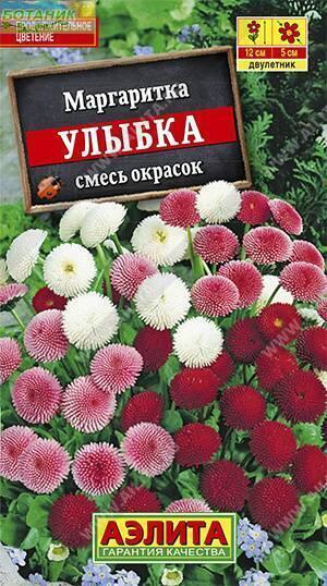 Купить оптом в Ботанике семена Маргаритка Улыбка Аэл бренд Аэлита