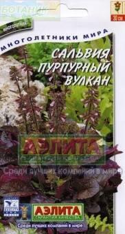 Купить оптом в Ботанике семена Сальвия Пурпурный вулкан Аэл бренд Аэлита