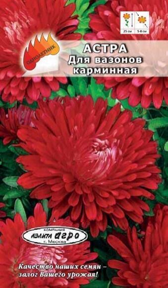 Купить оптом в Ботанике семена Астра Для вазонов карминная Аэл бренд Аэлита
