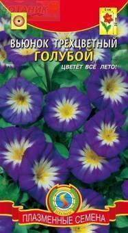 Купить оптом в Ботанике семена Вьюнок Трехцветный голубой Плз бренд Плазмас