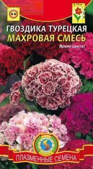 Купить оптом в Ботанике семена Гвоздика турецкая Махровая смесь Плз бренд Плазмас
