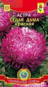Купить оптом в Ботанике семена Астра Седая дама красная Плз бренд Плазмас