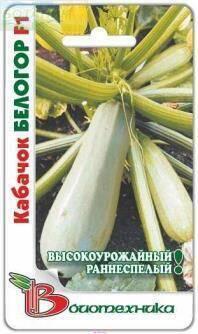 Купить оптом в Ботанике семена Кабачок Белогор F1 Био бренд Биотехника