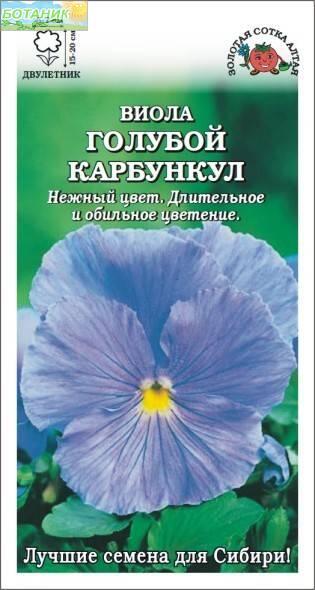 Купить оптом в Ботанике семена Виола Голубой Карбункул ЗС бренд Золотая сотка