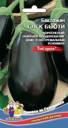 Купить оптом в Ботанике семена Баклажан Блэк Бьюти УД бренд Уральский дачник