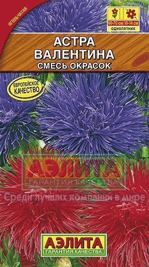 Купить оптом в Ботанике семена Астра Валентина смесь Аэл бренд Аэлита