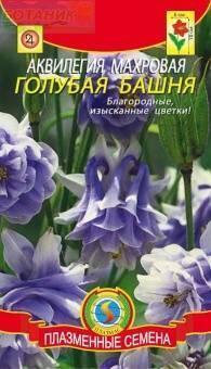 Купить оптом в Ботанике семена Аквилегия Голубая башня махровая Плз бренд Плазмас