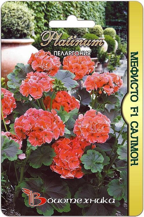 Купить оптом в Ботанике семена Пеларгония Мефисто салмон F1 Био бренд Биотехника