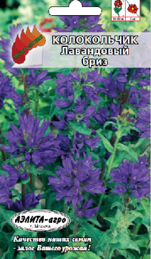 Купить оптом в Ботанике семена Колокольчик Лавандовый бриз скрученный Аэл бренд Аэлита