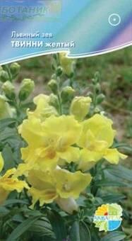 Купить оптом в Ботанике семена Львиный зев Твинни желтый Акв бренд Акварель