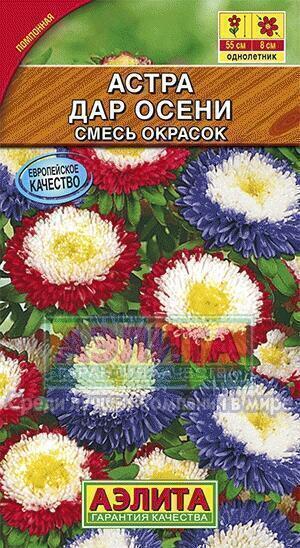 Купить оптом в Ботанике семена Астра Дар осени смесь Аэл бренд Аэлита