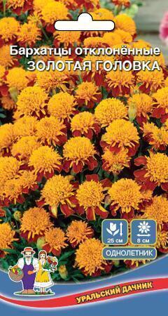 Купить оптом в Ботанике семена Бархатцы Золотая головка УД бренд Уральский дачник