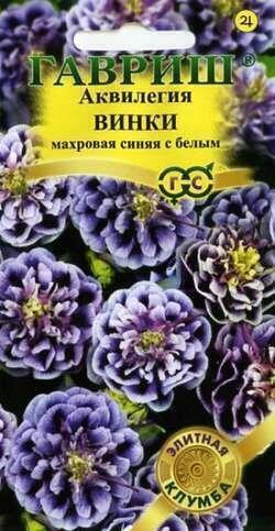 Купить оптом в Ботанике семена Аквилегия Винки синяя с белым Гав бренд Гавриш