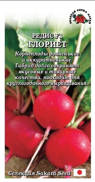 Купить оптом в Ботанике семена Редис Глориет F1 ЗС бренд Золотая сотка