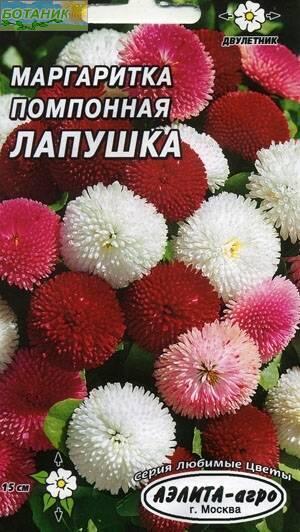 Купить оптом в Ботанике семена Маргаритка Лапушка помпонная Аэл бренд Аэлита