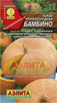 Купить оптом в Ботанике семена Тыква Бамбино Аэл бренд Аэлита
