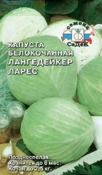 Купить оптом в Ботанике семена Капуста белокочанная Лангедейкер Ларес Сед бренд СеДеК