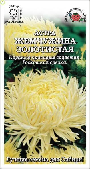 Купить оптом в Ботанике семена Астра Жемчужина золотистая ЗС бренд Золотая сотка