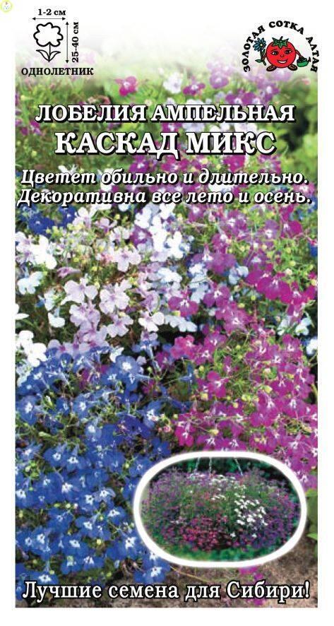 Купить оптом в Ботанике семена Лобелия Каскад микс ЗС бренд Золотая сотка