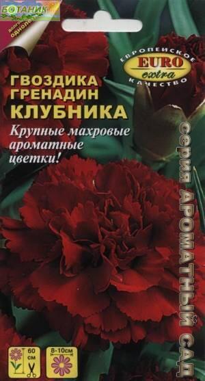 Купить оптом в Ботанике семена Гвоздика Гренадин Клубника махровая Аэл бренд Аэлита